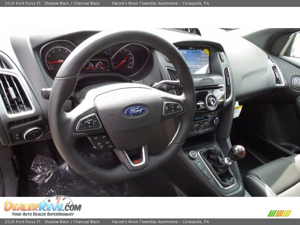 2016 Ford Focus ST Shadow Black / Charcoal Black Photo #14