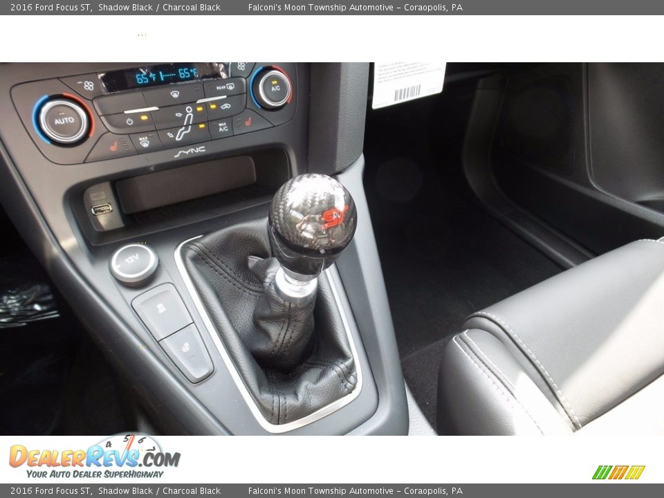 2016 Ford Focus ST Shadow Black / Charcoal Black Photo #16