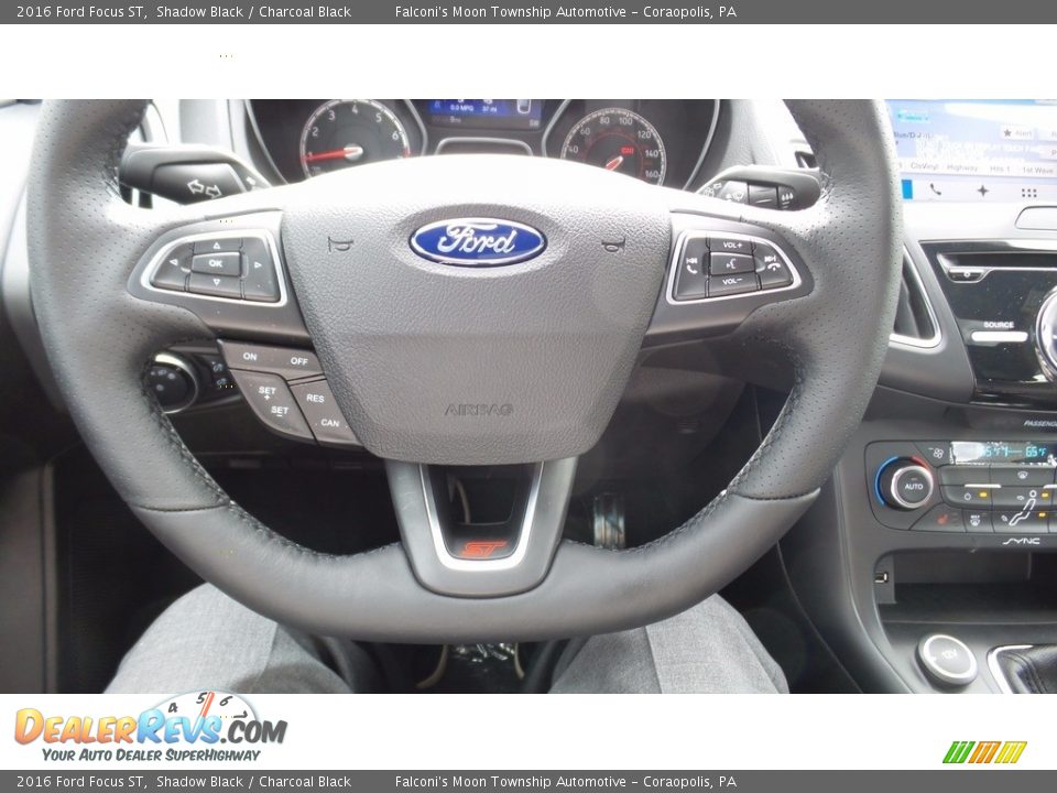 2016 Ford Focus ST Shadow Black / Charcoal Black Photo #18