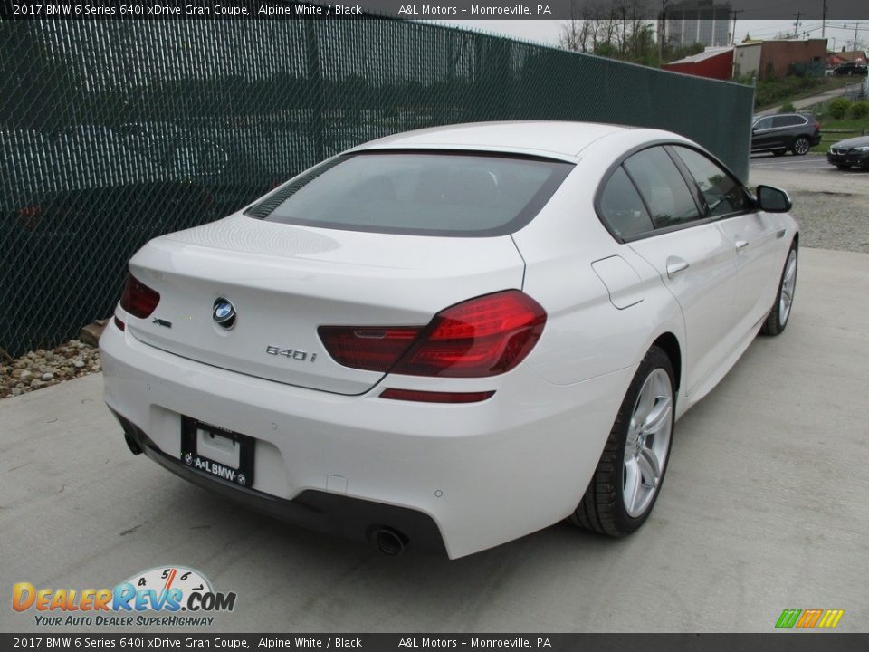 2017 BMW 6 Series 640i xDrive Gran Coupe Alpine White / Black Photo #4
