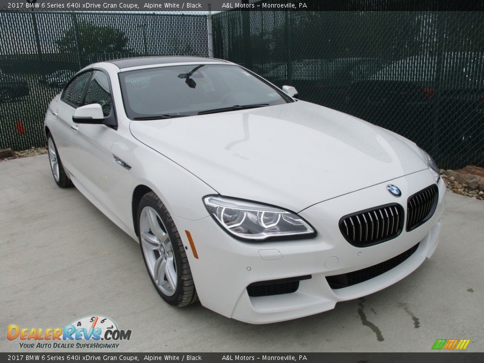 2017 BMW 6 Series 640i xDrive Gran Coupe Alpine White / Black Photo #5