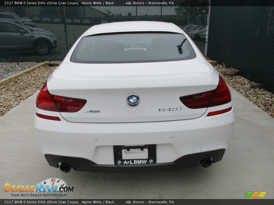 2017 BMW 6 Series 640i xDrive Gran Coupe Alpine White / Black Photo #9