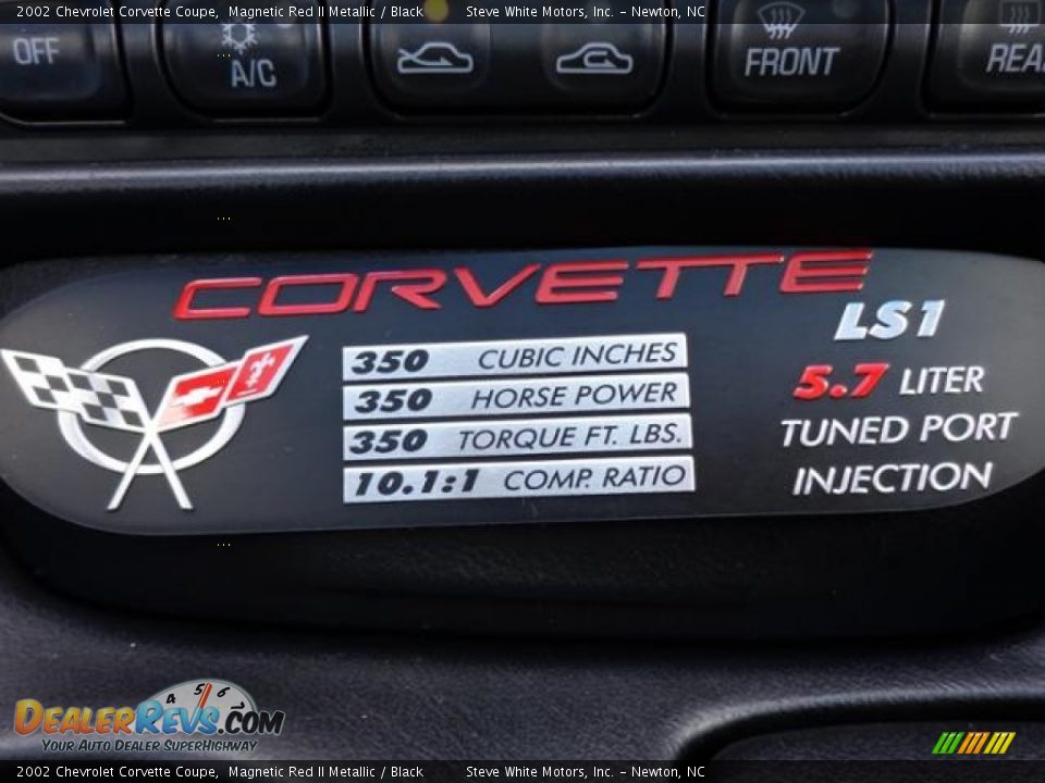2002 Chevrolet Corvette Coupe Magnetic Red II Metallic / Black Photo #16