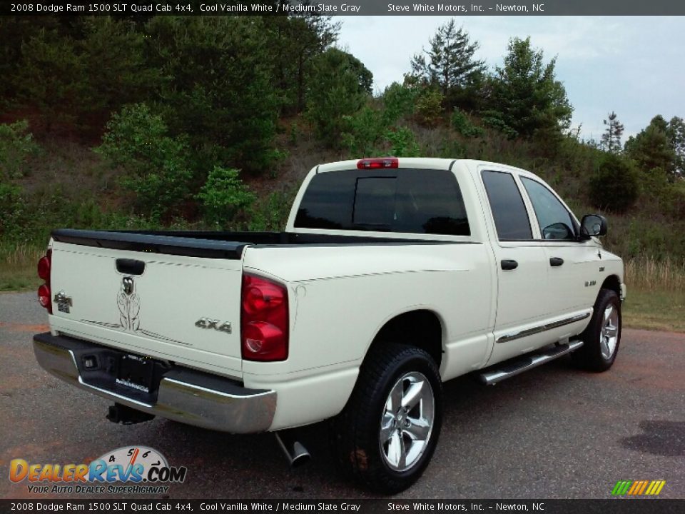 2008 Dodge Ram 1500 SLT Quad Cab 4x4 Cool Vanilla White / Medium Slate Gray Photo #2