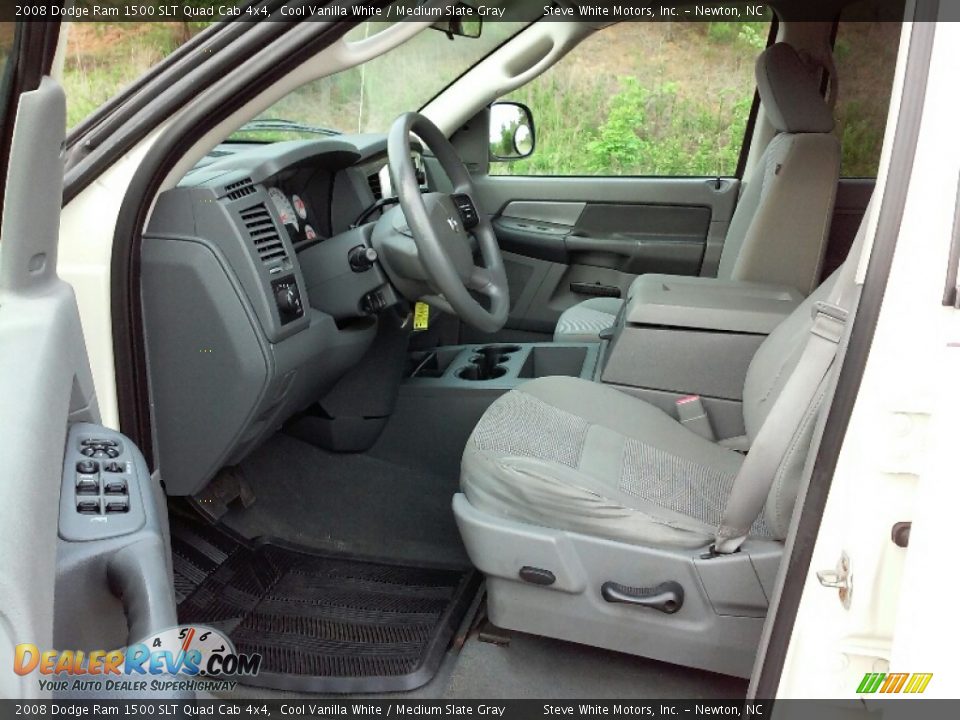 2008 Dodge Ram 1500 SLT Quad Cab 4x4 Cool Vanilla White / Medium Slate Gray Photo #9