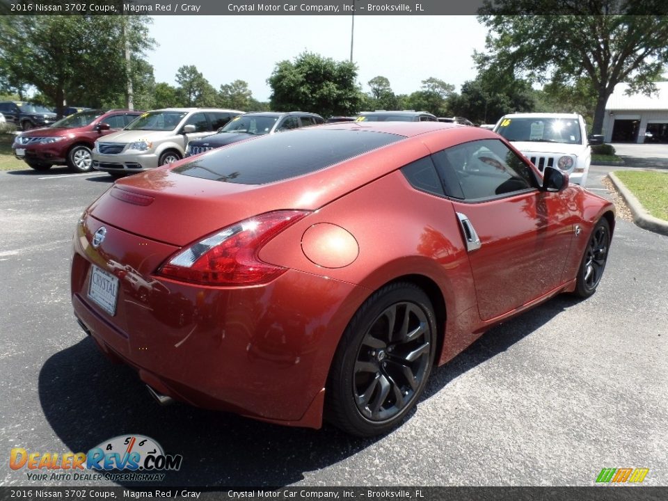 2016 Nissan 370Z Coupe Magma Red / Gray Photo #7