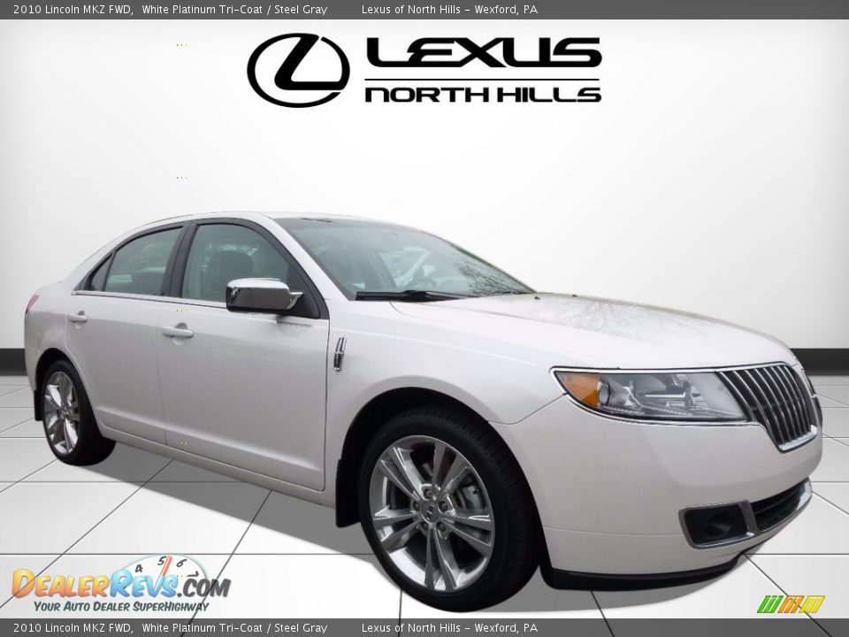 2010 Lincoln MKZ FWD White Platinum Tri-Coat / Steel Gray Photo #1