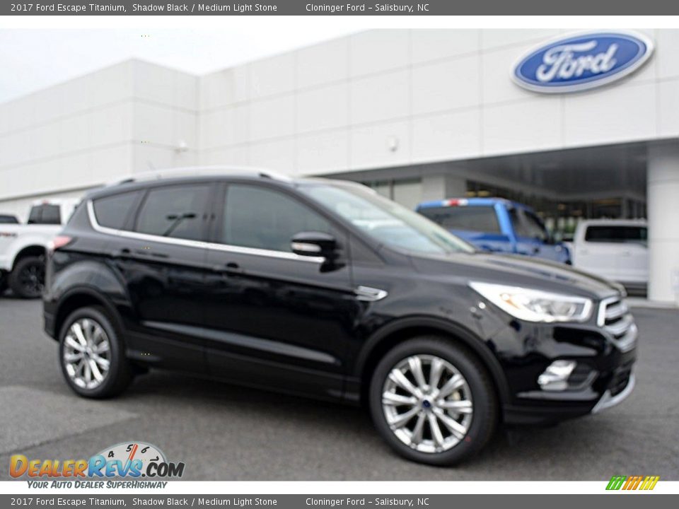 2017 Ford Escape Titanium Shadow Black / Medium Light Stone Photo #1
