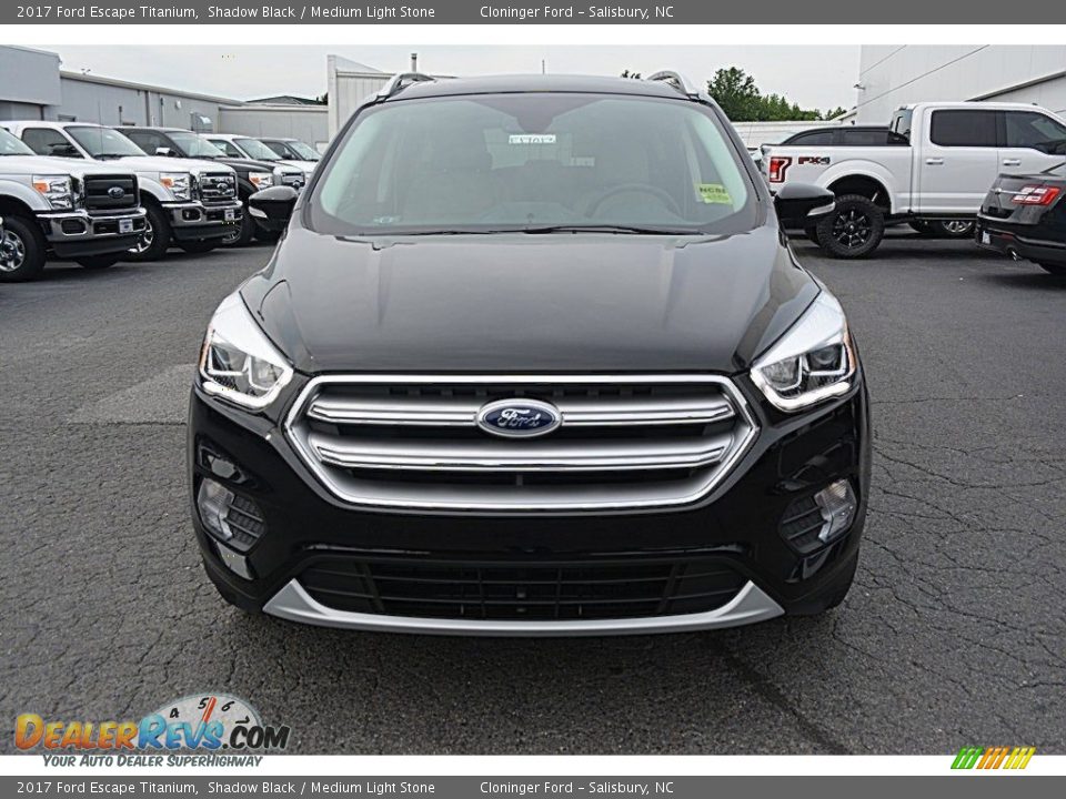 2017 Ford Escape Titanium Shadow Black / Medium Light Stone Photo #4