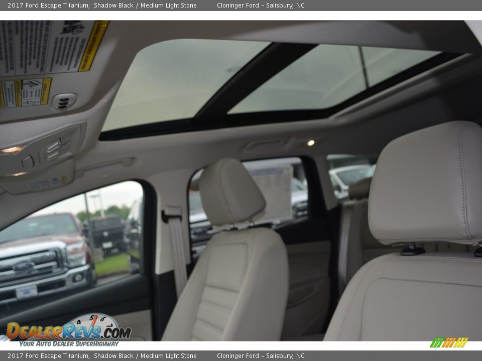 2017 Ford Escape Titanium Shadow Black / Medium Light Stone Photo #6