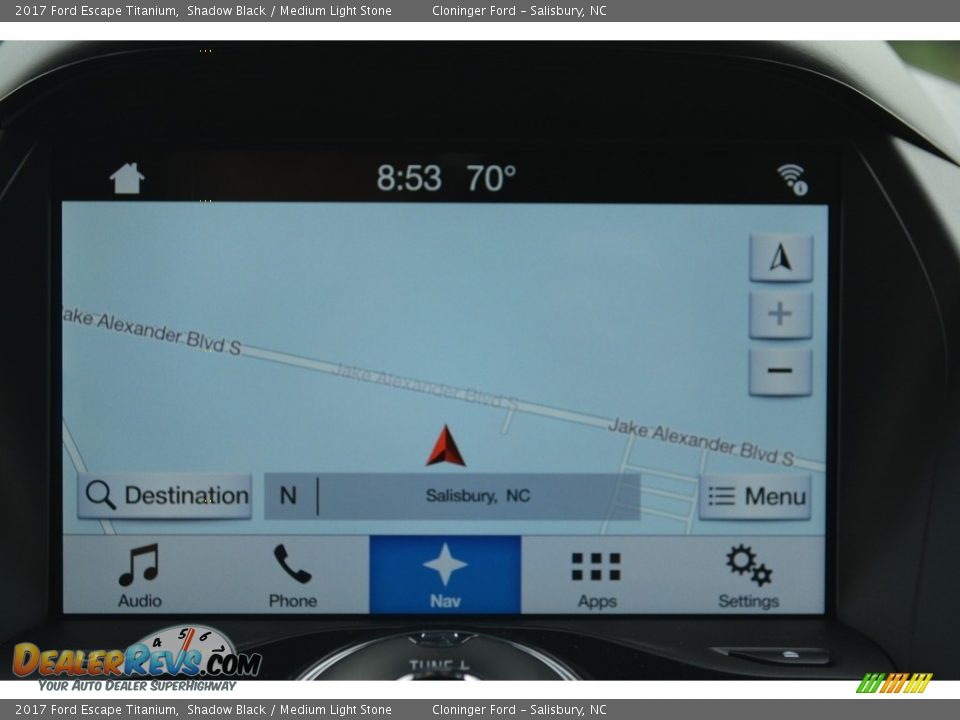 2017 Ford Escape Titanium Shadow Black / Medium Light Stone Photo #15