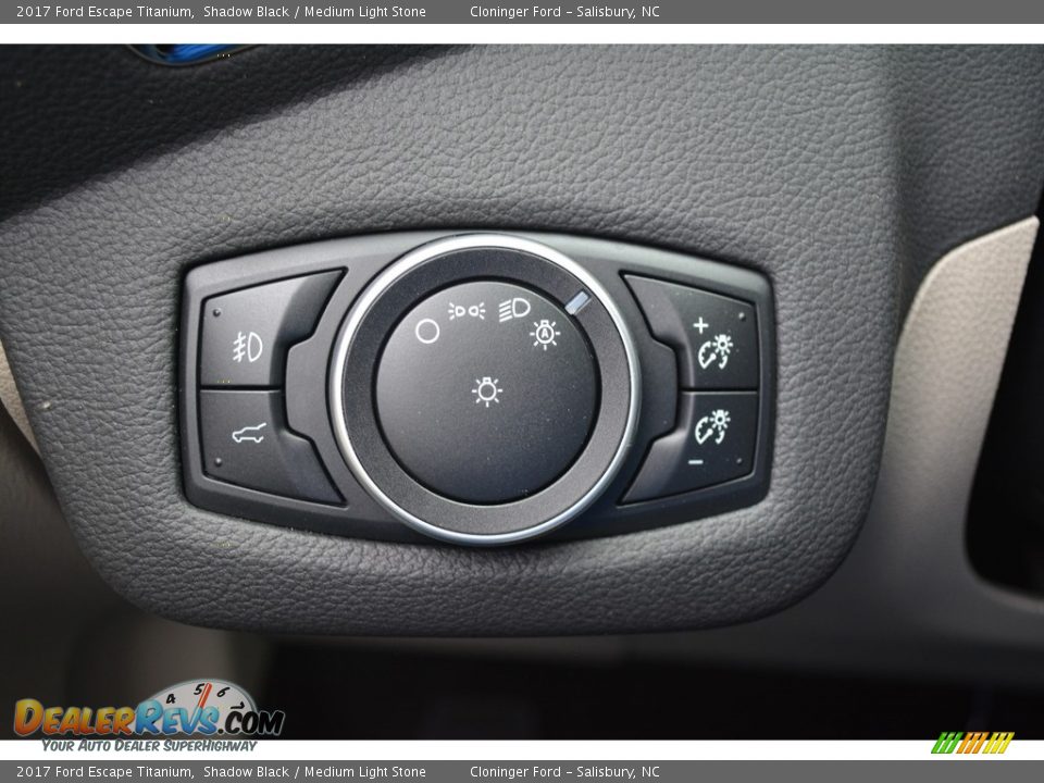 2017 Ford Escape Titanium Shadow Black / Medium Light Stone Photo #20