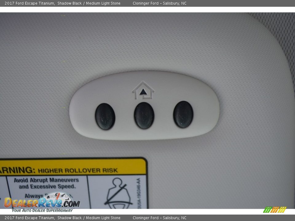 2017 Ford Escape Titanium Shadow Black / Medium Light Stone Photo #22