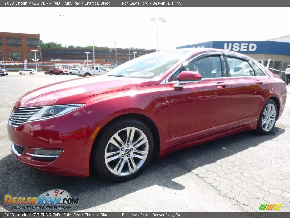 2013 Lincoln MKZ 3.7L V6 FWD Ruby Red / Charcoal Black Photo #7