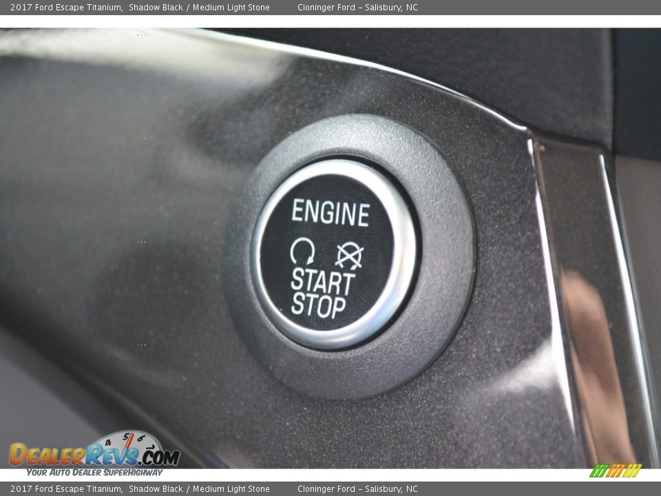 2017 Ford Escape Titanium Shadow Black / Medium Light Stone Photo #23