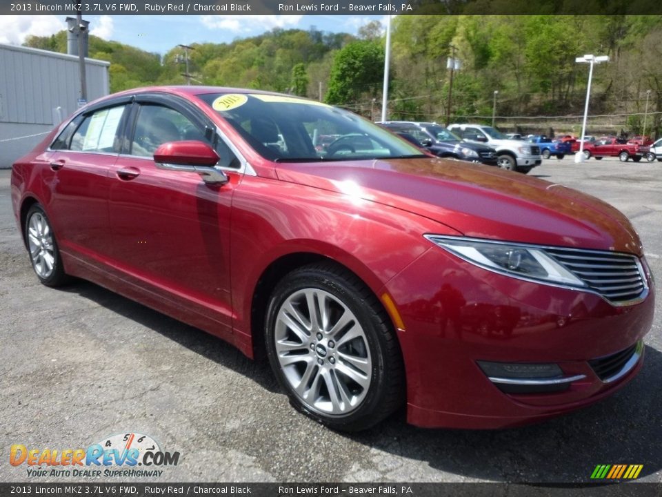 2013 Lincoln MKZ 3.7L V6 FWD Ruby Red / Charcoal Black Photo #9