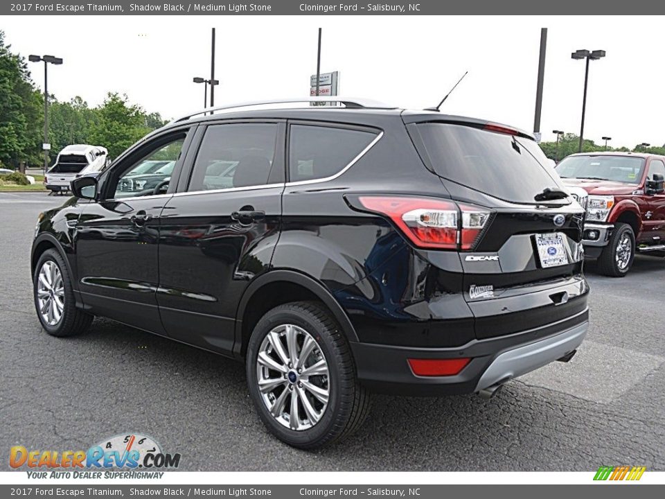 2017 Ford Escape Titanium Shadow Black / Medium Light Stone Photo #25
