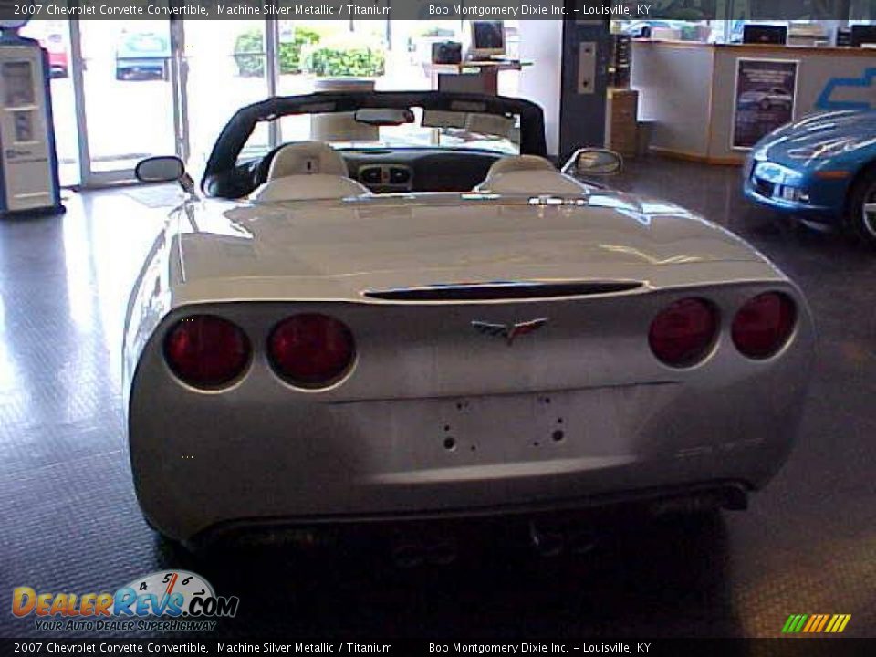 2007 Chevrolet Corvette Convertible Machine Silver Metallic / Titanium Photo #7