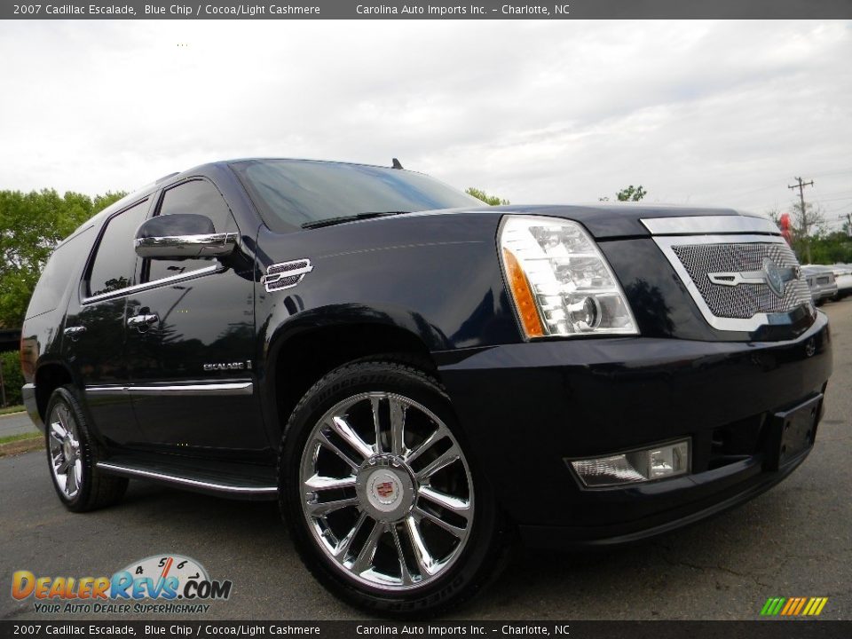 2007 Cadillac Escalade Blue Chip / Cocoa/Light Cashmere Photo #2