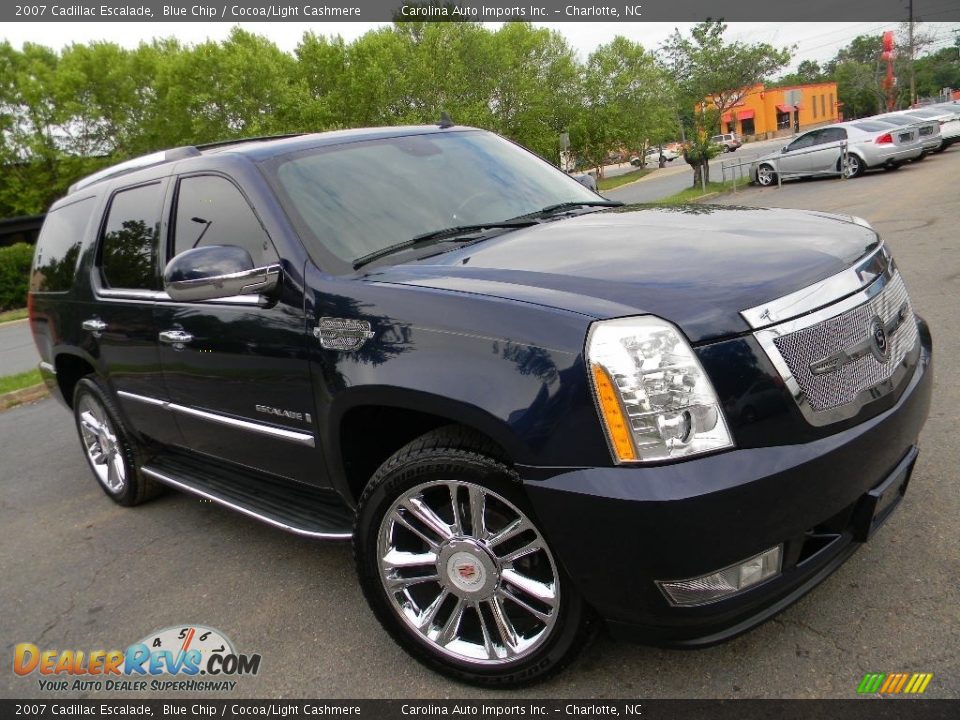 2007 Cadillac Escalade Blue Chip / Cocoa/Light Cashmere Photo #3