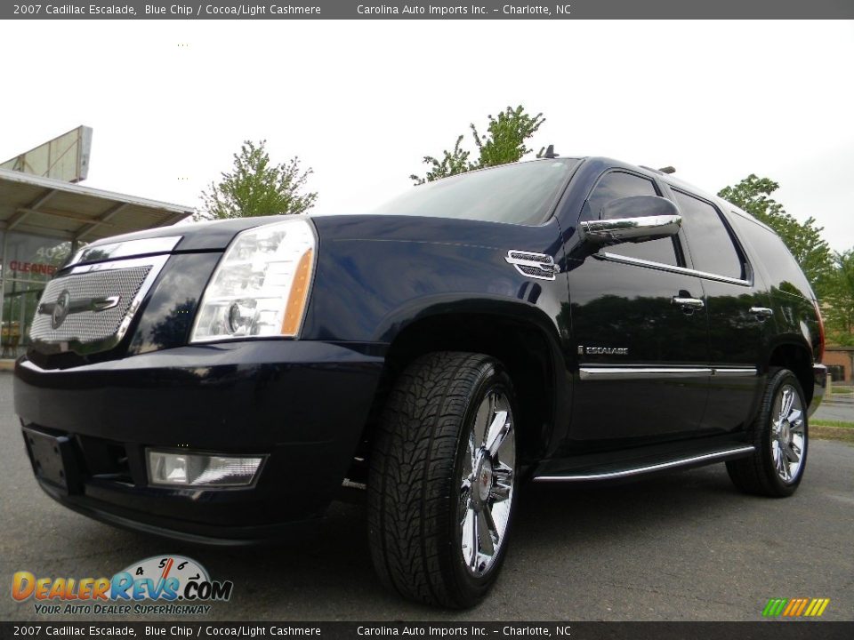 2007 Cadillac Escalade Blue Chip / Cocoa/Light Cashmere Photo #6