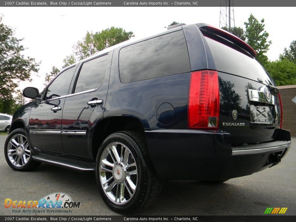2007 Cadillac Escalade Blue Chip / Cocoa/Light Cashmere Photo #8