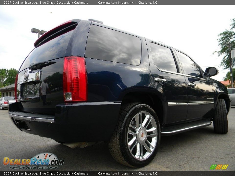 2007 Cadillac Escalade Blue Chip / Cocoa/Light Cashmere Photo #10