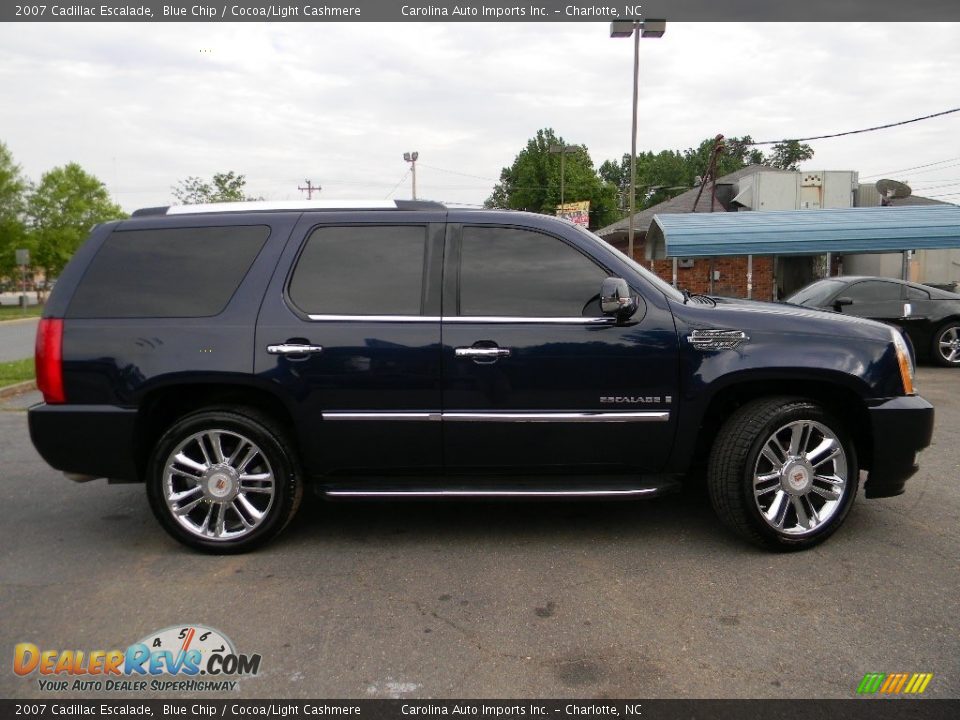2007 Cadillac Escalade Blue Chip / Cocoa/Light Cashmere Photo #11