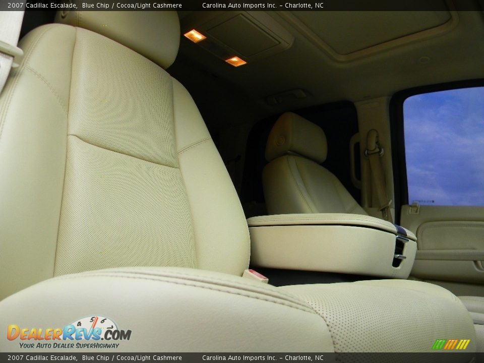 2007 Cadillac Escalade Blue Chip / Cocoa/Light Cashmere Photo #24