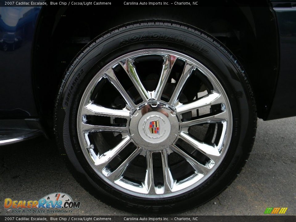 2007 Cadillac Escalade Blue Chip / Cocoa/Light Cashmere Photo #26