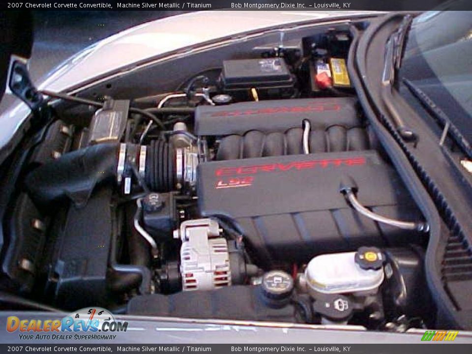 2007 Chevrolet Corvette Convertible Machine Silver Metallic / Titanium Photo #9
