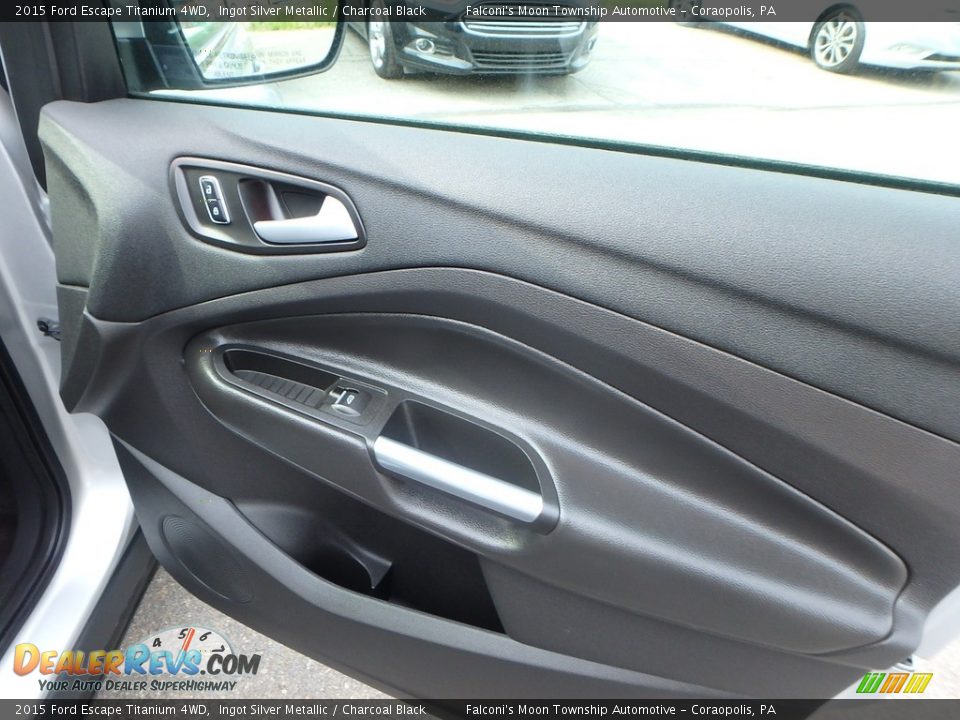 2015 Ford Escape Titanium 4WD Ingot Silver Metallic / Charcoal Black Photo #12