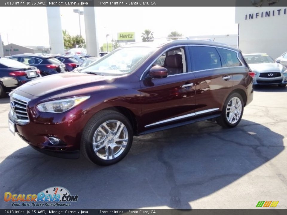 2013 Infiniti JX 35 AWD Midnight Garnet / Java Photo #2