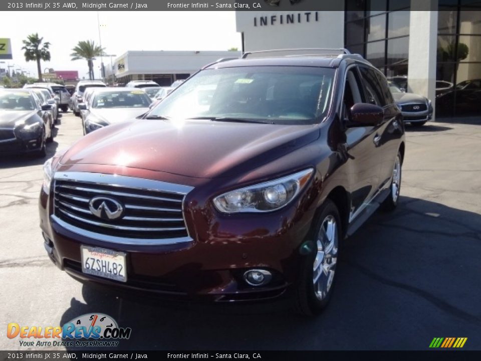 2013 Infiniti JX 35 AWD Midnight Garnet / Java Photo #3