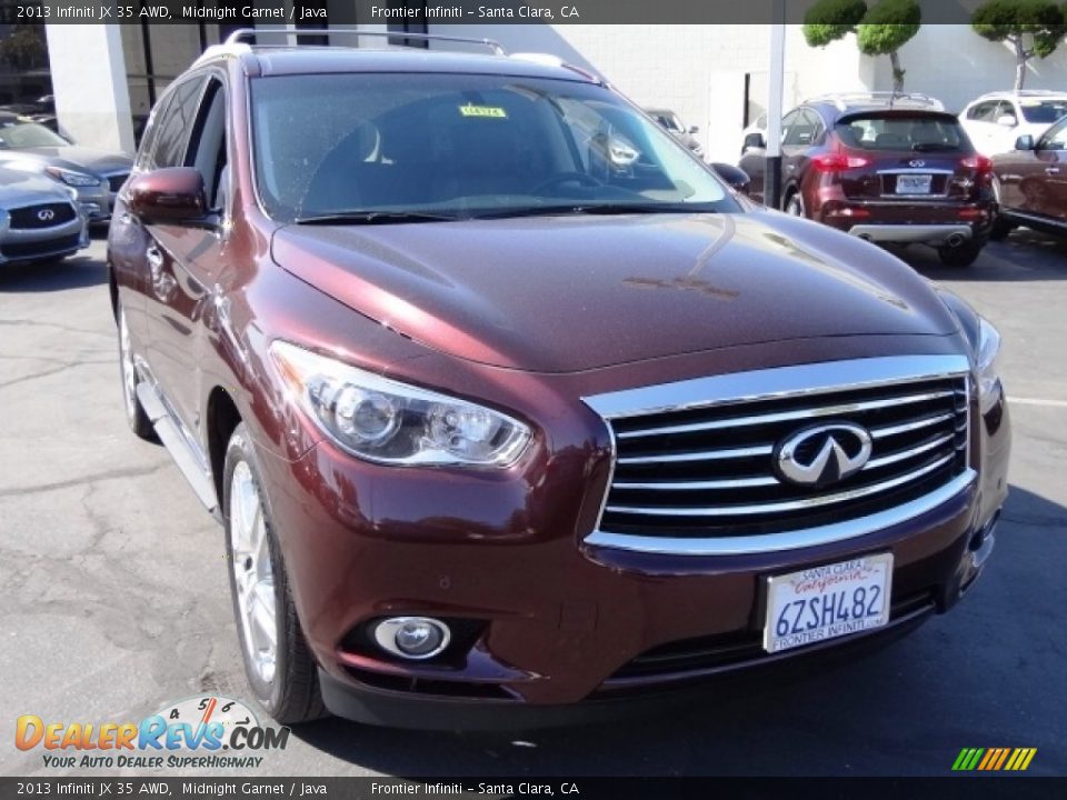 2013 Infiniti JX 35 AWD Midnight Garnet / Java Photo #6