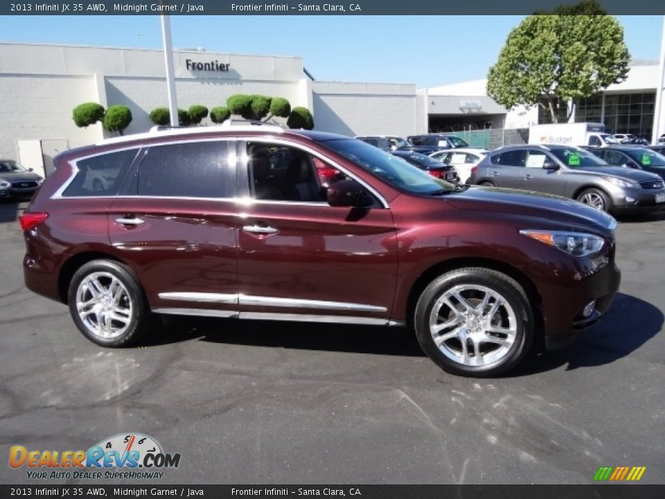 2013 Infiniti JX 35 AWD Midnight Garnet / Java Photo #7
