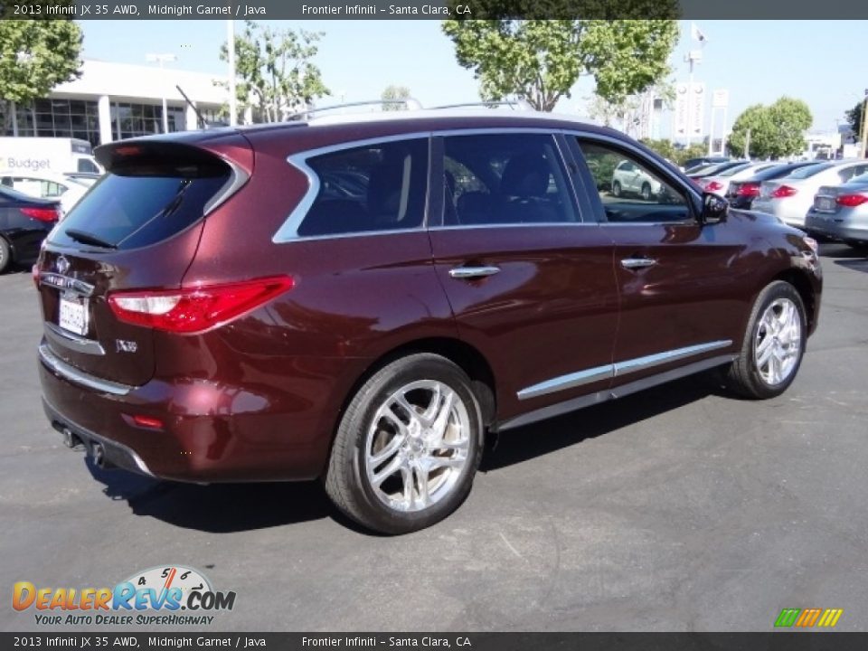2013 Infiniti JX 35 AWD Midnight Garnet / Java Photo #10