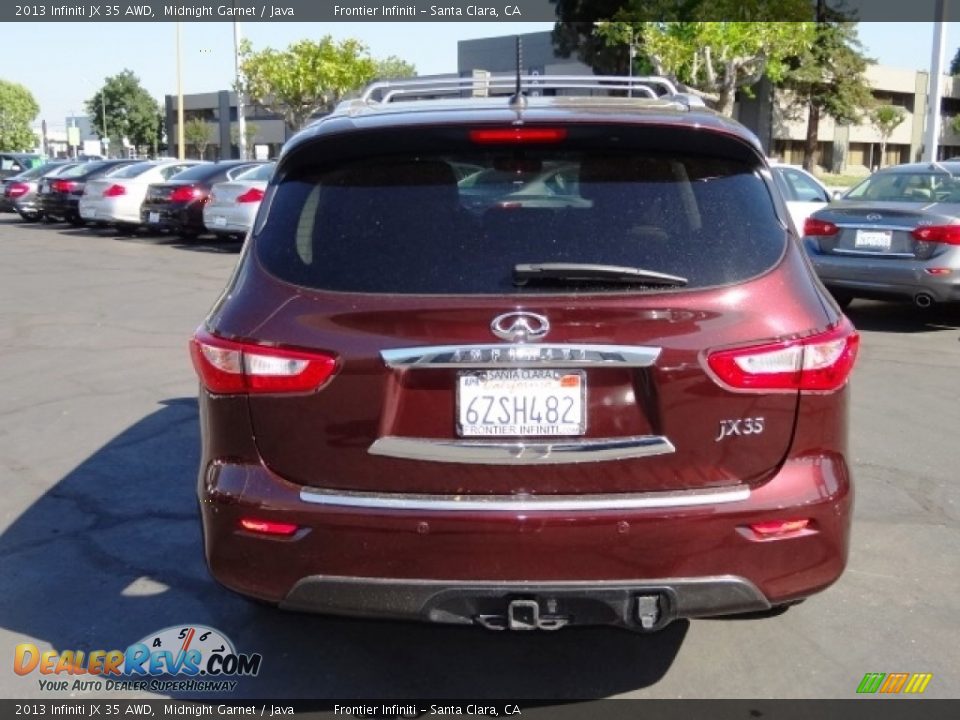 2013 Infiniti JX 35 AWD Midnight Garnet / Java Photo #12