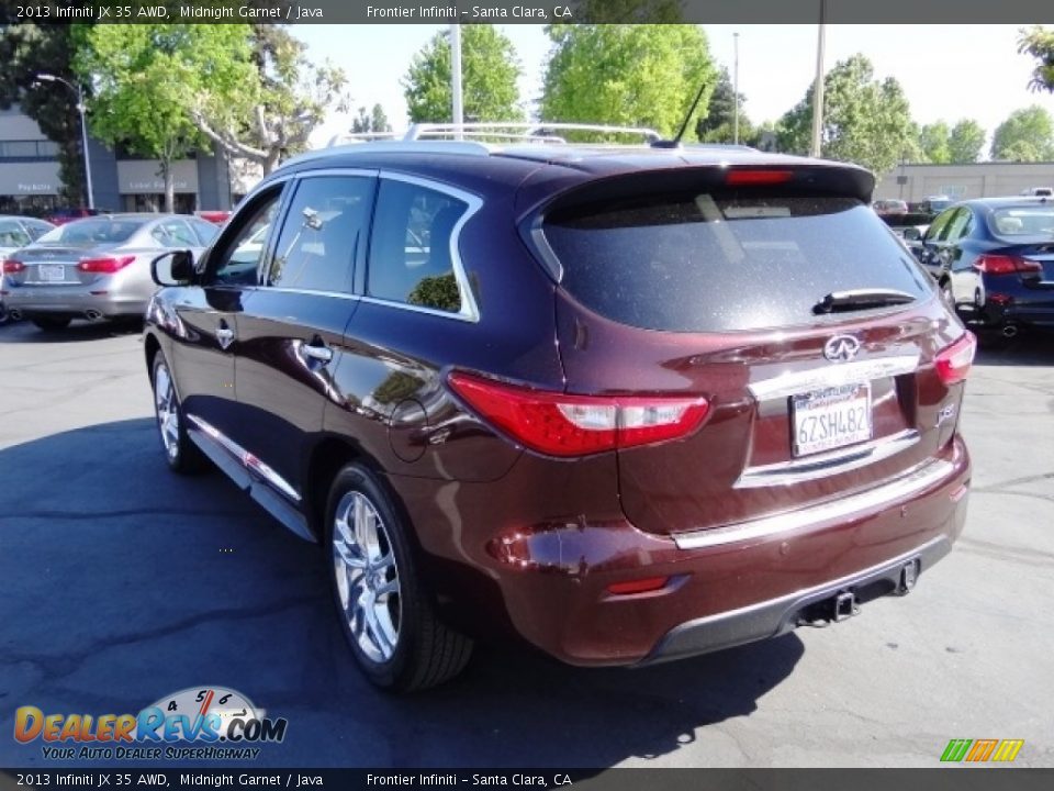 2013 Infiniti JX 35 AWD Midnight Garnet / Java Photo #13