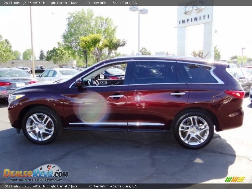 2013 Infiniti JX 35 AWD Midnight Garnet / Java Photo #15