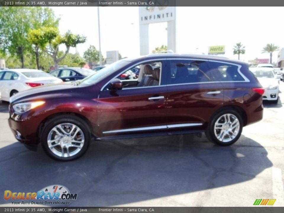 2013 Infiniti JX 35 AWD Midnight Garnet / Java Photo #16