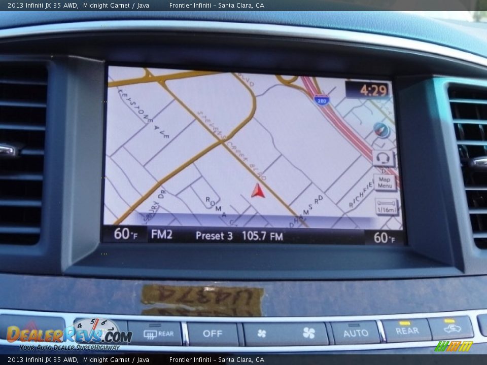 2013 Infiniti JX 35 AWD Midnight Garnet / Java Photo #33