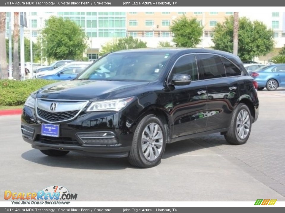 2014 Acura MDX Technology Crystal Black Pearl / Graystone Photo #3