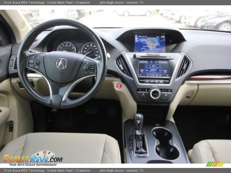 2014 Acura MDX Technology Crystal Black Pearl / Graystone Photo #9