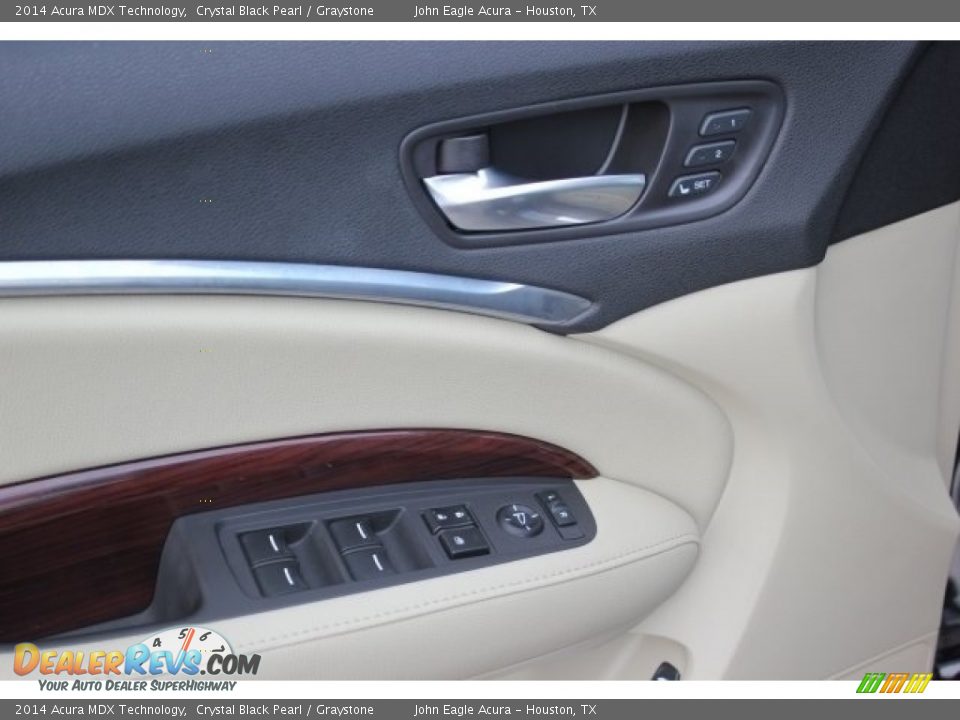 2014 Acura MDX Technology Crystal Black Pearl / Graystone Photo #15