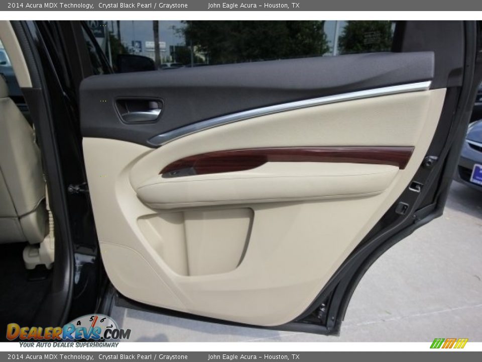 2014 Acura MDX Technology Crystal Black Pearl / Graystone Photo #25