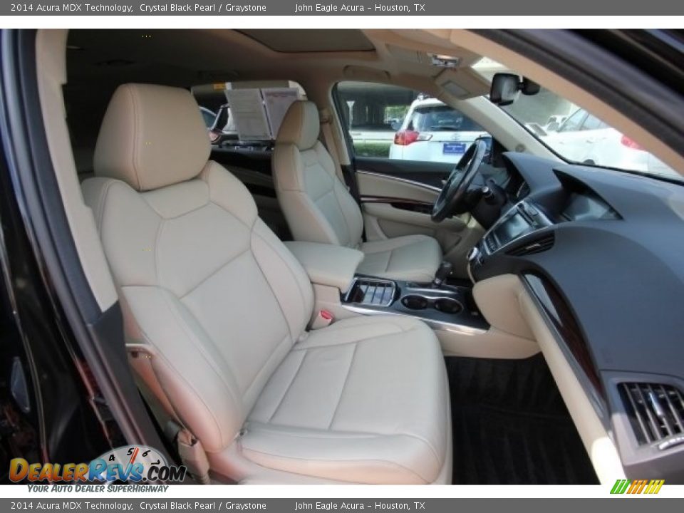 2014 Acura MDX Technology Crystal Black Pearl / Graystone Photo #29