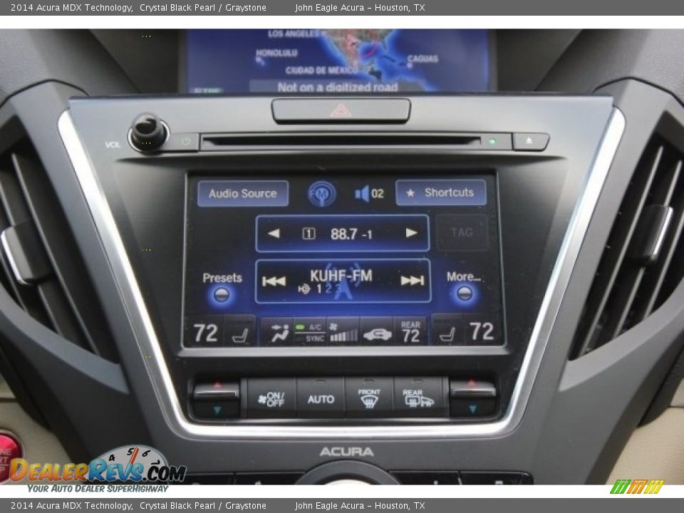 2014 Acura MDX Technology Crystal Black Pearl / Graystone Photo #35