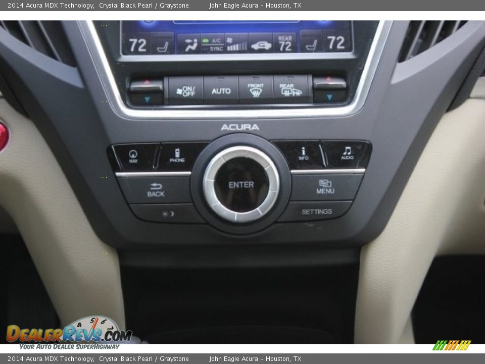 2014 Acura MDX Technology Crystal Black Pearl / Graystone Photo #36