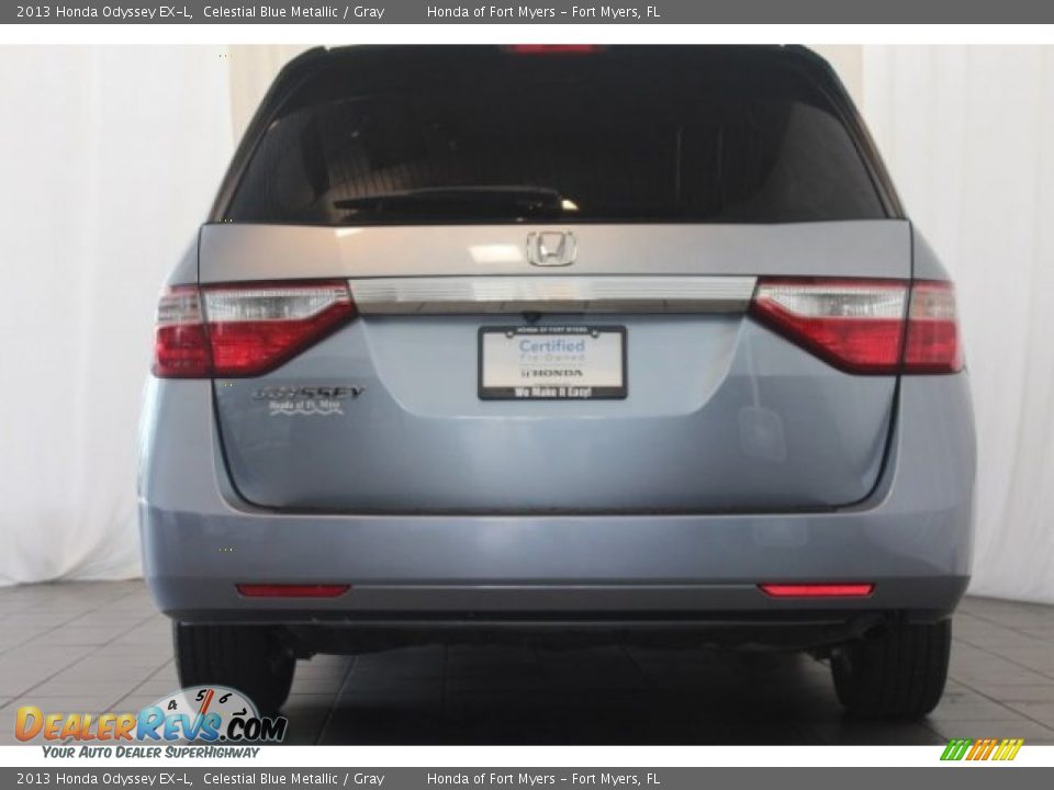 2013 Honda Odyssey EX-L Celestial Blue Metallic / Gray Photo #5